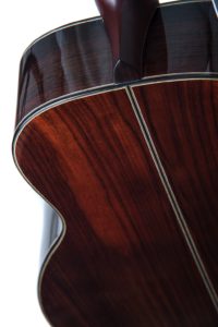 Auden Edgar Baritone acoustic guitar - cedar rear detail image