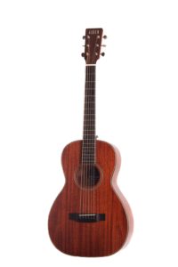 emily rose mahogany fullbody acoustic guitar by Auden Guitars - front studio image